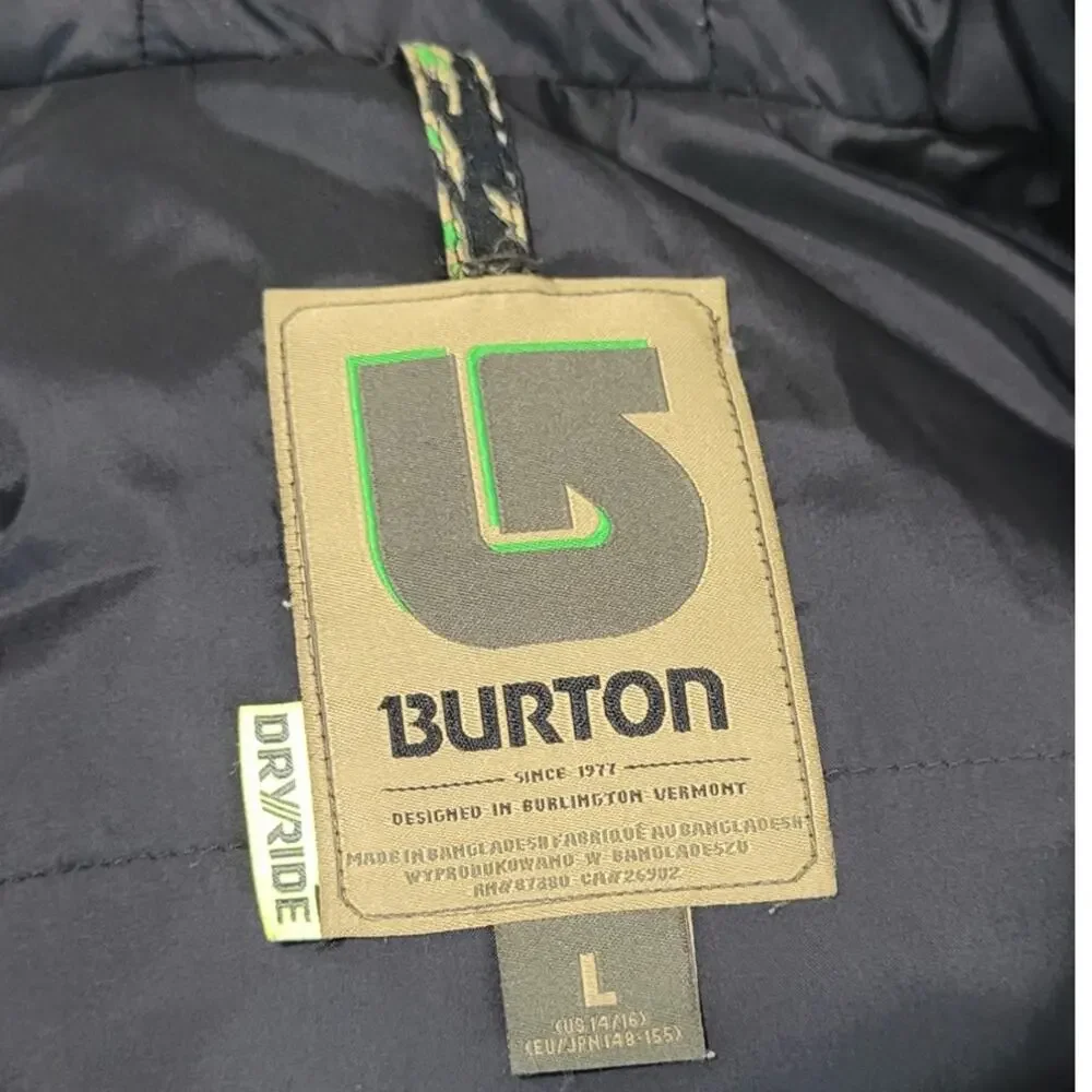Burton Boys Large Uproar Red Plaid Snowboard Jacket